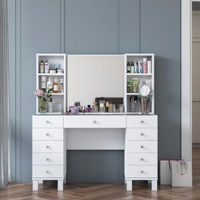 Τουαλέτα Μακιγιάζ Λευκό BRUSAL 120x40x133.8
