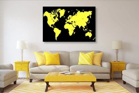 Εικόνα σε κίτρινο χάρτη από φελλό σε μαύρο φόντο - 120x80  color mix