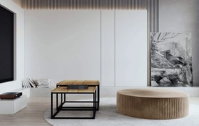 Πουφ Rallou-Mpez Skouro - 73.00Χ73.00Χ27.00cm