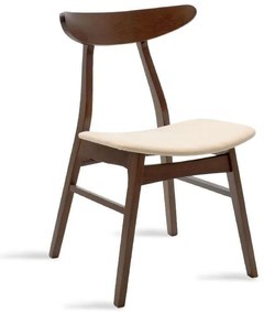 Καρέκλα Orlean 097-000007 Walnut - Beige Ξύλο,Ύφασμα