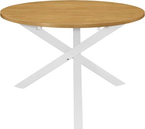 vidaXL Τραπεζαρία Λευκή 120 x 75 εκ. από MDF