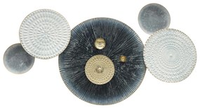 WALL DECOR  METAL VARIOUS CIRCLES-WHITE, GREY, GOLD