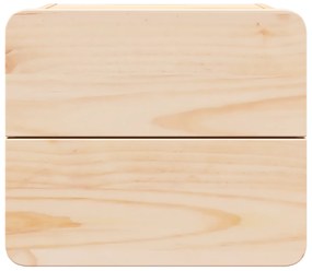 vidaXL Κομοδίνο με συρτάρι Καφέ 39 x 34 x 33 εκ. Μασίφ ξύλο πεύκου