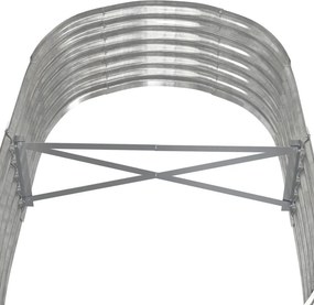 vidaXL Ζαρντινιέρα Ασημί 152x80x36 εκ. Γαλβανισμένος χάλυβας