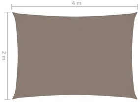 Πανί Σκίασης Ορθογώνιο Taupe 2 x 4 μ. από Ύφασμα Oxford - Μπεζ-Γκρι
