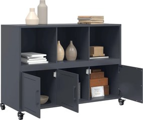 vidaXL Ντουλάπι Ανθρακί 100,5x39x72 εκ. από Χάλυβα