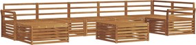 vidaXL Σειρά Καναπέ Εξωτερικού 8 pcs Φυσικό
