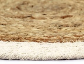 vidaXL Σουπλά Στρογγυλά Απλά 6 τεμ. Φυσικό Χρώμα 38 εκ. Γιούτα/Βαμβάκι