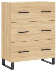 vidaXL Ντουλάπι Sonoma δρυς 69,5 x 34 x 180 εκ. από Επεξεργασμένο Ξύλο