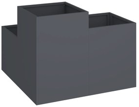 vidaXL Γλάστρα Κήπου 80x80x60 εκ Ανθρακί Ατσάλι