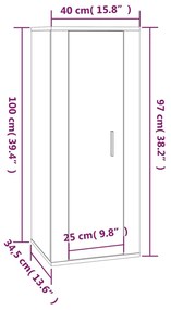 Σετ Επίπλων Τηλεόρασης 6 Τεμαχίων Καπνιστή δρυς Επεξ. Ξύλο - Καφέ