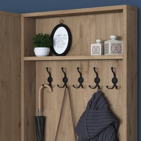 Έπιπλο Εισόδου Λευκό / Καρυδιά P6 119,6x35,5x182,8