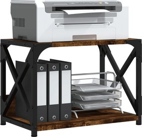 vidaXL Βάση Εκτυπωτή 2 Επιπέδων Καπνιστή Δρυς 44x26x31,5 εκ Επεξ. Ξύλο