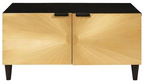 vidaXL Τραπεζάκι σαλονιού Μαύρο και Χρυσό 80 x 50 x 40 cm