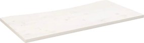 vidaXL Επιφάνεια Γραφείου Λευκή 110x60x2,5 εκ. από Μασίφ Ξύλο Πεύκου