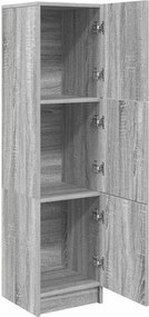 vidaXL Highboard Γκρίζο Σονομα 31.5 x 32 x 122.5 εκ