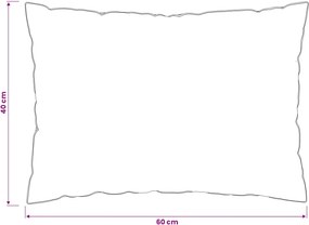vidaXL Μαξιλάρι FULDA 40 x 60 cm 100% Πούπουλο και φτερό χήνας Λευκό