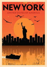 Εικονογράφηση Vintage New York Poster, kursatunsal