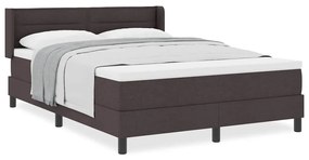 vidaXL Κρεβάτι box spring με στρώμα με στρώμα Σκούρο Καφέ 140 x 200 cm