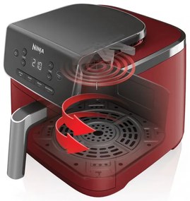 Φριτέζα ζεστού αέρα Ninja AF140EUCM PRO, 1750W, 4,7 l, 40-240C, 4 προγράμματα, χρονοδιακόπτης, AirCrisp, αντικολλητική επίστρωση, Μπορντώ