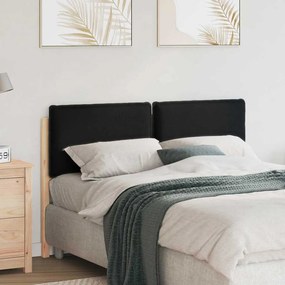 vidaXL Ταπετσαρισμένο κεφαλάρι με κεφαλάρι Φυσικό και Μαύρο 160 cm