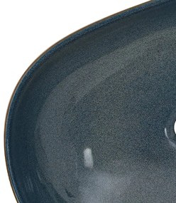 vidaXL Νιπτήρας Οβάλ Χρώμα Άμμου και Μπλε 59 x 40 x 14 εκ. Κεραμικός
