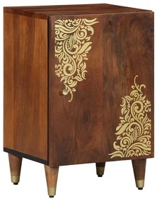 vidaXL Ντουλάπι Μπάνιου καφέ μελί 38 x 33 x 58 εκ. Μασίφ ξύλο μάνγκο