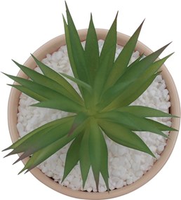 Τεχνητό Φυτό σε Κεραμικό Γλαστράκι "Nice" 11x17cm - Ροζ