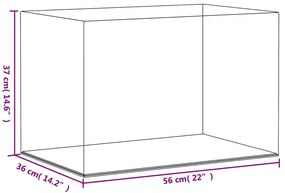 vidaXL Κουτί Βιτρίνα Διάφανο 56 x 36 x 37 εκ. Ακρυλικό