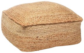 Σκαμπό-πουφ Iorda Inart γιούτα σε φυσική απόχρωση 40x40x40εκ