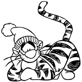 Διακοσμητικό Τοίχου Tigger 899SKL2593 70x66cm Black Wallity Μέταλλο