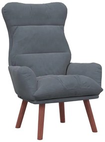 vidaXL Χαλαρωτική Πολυθρόνα Σκούρο γκρι 69 x 74 x 93 εκ. Βελούδο