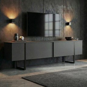 Έπιπλο Τηλεόρασης Ανθρακί / Μαύρο IZAVA 180x30x50