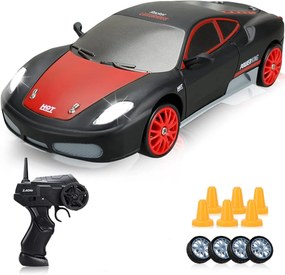 Remote Control Drift Car 2.4GHz 1:24 Scale 4WD 15KM/H - Μαύρο