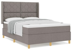 vidaXL Κρεβάτι με ελατήριο και στρώμα Ταμπά, 160x200 εκ, ύφασμα