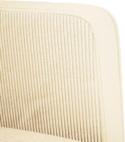 vidaXL Καναπές Loveseat Κρεμ 109 εκ. ύφασμα Corduroy