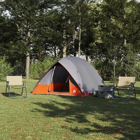 vidaXL Σκηνή Camping Γκρι και πορτοκαλί 275 x 230 x 140 εκ.