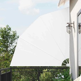 vidaXL Αδιάφανο σκίαστρο μπαλκονιού Λευκό 210 x 210 cm ύφασμα