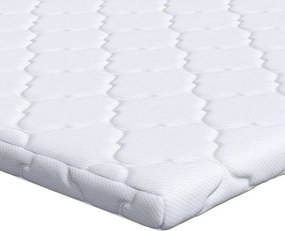 vidaXL Κουβέρτα Καρύδας Λευκό 80 x 200 cm Ζακάρ ύφασμα