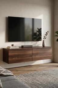 Stewehome Μοντέρνα επιτοίχια τηλεοπτική βάση από σανίδα μελαμίνης 120x32x30 cm