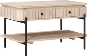 vidaXL Χειροποίητο Τραπέζι Καφέ Λευκό 85 x 45 x 50 εκ