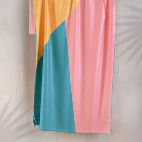 Πετσέτα Θαλάσσης Microfiber (90x160) 2 Όψεων Rythmos Spectrum Pink