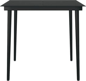 vidaXL Σετ Τραπεζαρίας Κήπου 3 Τεμαχίων Μαύρο