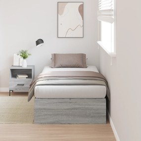 vidaXL Κρεβάτι Αποθήκευσης Γκρι Sonoma 90x200 εκ.