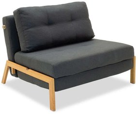 Πολυθρόνα - Κρεβάτι Fancy 024-000009 96x92x70cm Anthracite Metal,Fabric,Wood