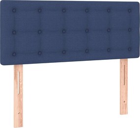 vidaXL Κρεβάτι Boxspring με Στρώμα Μπλε 80x200 εκ. Υφασμάτινο