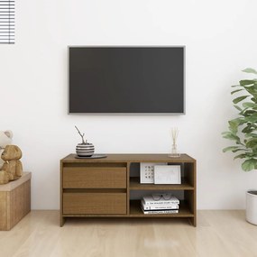 vidaXL Έπιπλο Τηλεόρασης Μελί 80 x 31 x 39 εκ. από Μασίφ Ξύλο Πεύκου