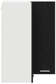 vidaXL Κρεμαστό ντουλάπι Μαύρος Δρυς και Λευκό 57 x 57 x 80 εκ.