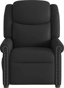 vidaXL Πολυθρόνα Ανακλινόμενη Ηλεκτρική Γυαλιστερή Μαύρη Συνθ. Δέρμα