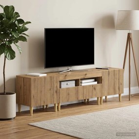 VidaXL 3 Τεμάχια LED Τηλεοπτική Ντουλάπα ARNHEM 3 τμχ. Artisan Δρυς